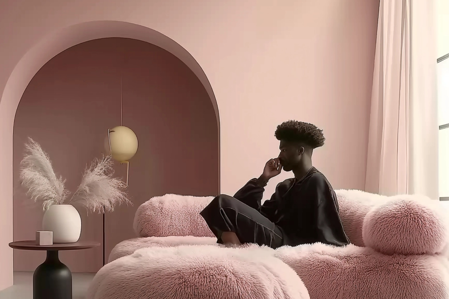 Bright Pink Sofa